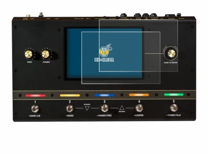 Image de l'appareil Headrush Core avec une grande variété de protections d'écran.
