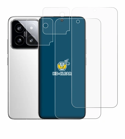 Image de l'appareil Xiaomi 14 (Avant+Caméra) avec une grande variété de protections d'écran.