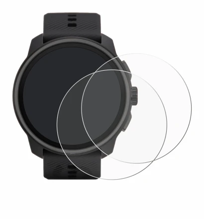 Image de l'appareil Suunto Race S avec une grande variété de protections d'écran.