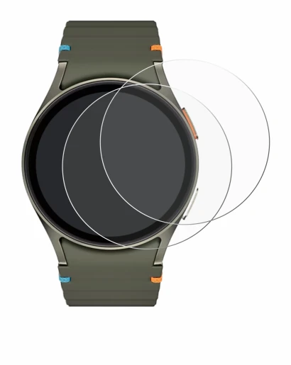 Image de l'appareil Samsung Galaxy Watch 7 (40 mm) avec une grande variété de protections d'écran.