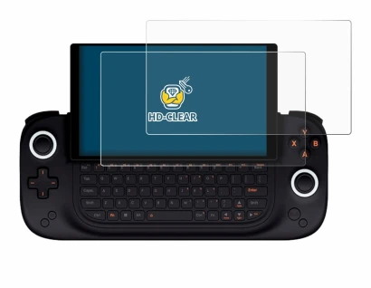 Image de l'appareil Ayaneo Slide avec une grande variété de protections d'écran.