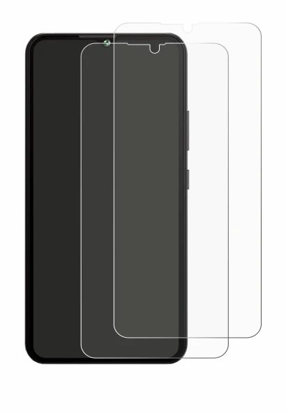 Image de l'appareil Cubot A10 avec une grande variété de protections d'écran.