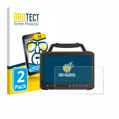 Face avant d’un emballage produit avec le logo de la marque BROTECT. À côté, l’appareil Winmate M133WK est représenté avec la 