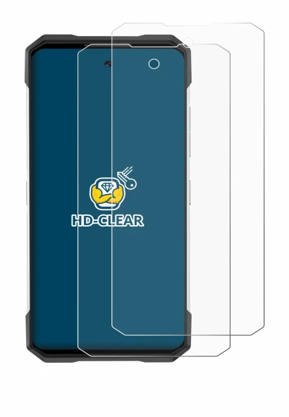 Image de l'appareil Doogee S200 avec une grande variété de protections d'écran.