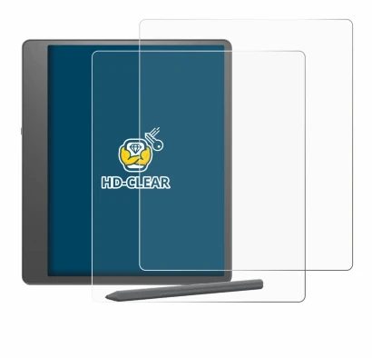 Image de l'appareil Amazon Kindle Scribe 2024 avec une grande variété de protections d'écran.