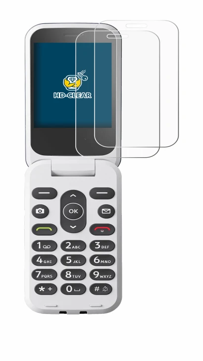Image de l'appareil Doro 2820 avec une grande variété de protections d'écran.