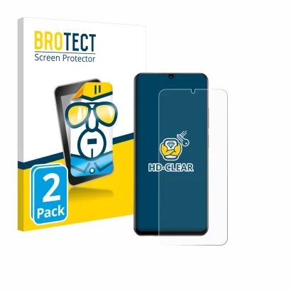 Face avant d’un emballage produit avec le logo de la marque BROTECT. À côté, l’appareil realme Note 60 4G est représenté avec