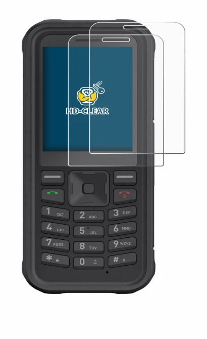 Image de l'appareil Sonim XP100 avec une grande variété de protections d'écran.