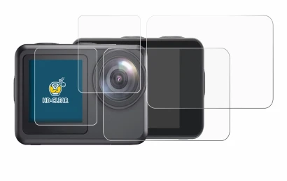 Image de l'appareil Akaso Brave 7 LE avec une grande variété de protections d'écran.