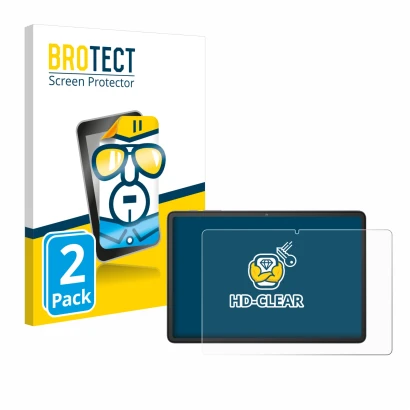 Face avant d’un emballage produit avec le logo de la marque BROTECT. À côté, l’appareil Blackview Tab 60 10.1" est représenté 