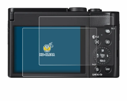 Image de l'appareil Panasonic Lumix DC-TZ99 avec une grande variété de protections d'écran.