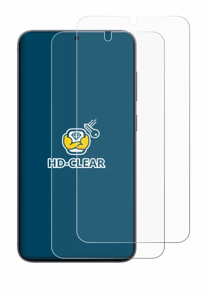 Image de l'appareil Samsung Galaxy S25 Plus avec une grande variété de protections d'écran.