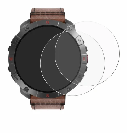 Image de l'appareil Polar Grit X2 Pro Titan avec une grande variété de protections d'écran.