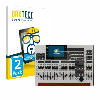 Face avant d’un emballage produit avec le logo de la marque BROTECT. À côté, l’appareil Behringer Wing (Ensemble composé de 11