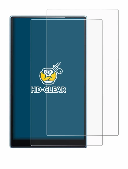 Image de l'appareil FiiO JM21 avec une grande variété de protections d'écran.