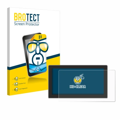 Face avant d’un emballage produit avec le logo de la marque BROTECT. À côté, l’appareil Cupra Tavascan 15" (2025) est représen