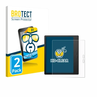 Face avant d’un emballage produit avec le logo de la marque BROTECT. À côté, l’appareil Boox Go 7 est représenté avec la prote