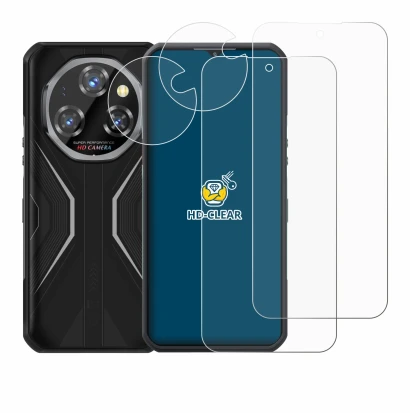 Image de l'appareil Oukitel WP55 Pro (Avant+Caméra) avec une grande variété de protections d'écran.