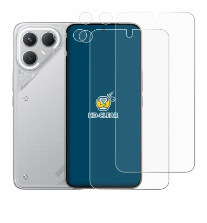 Image de l'appareil Tecno Pova 7 Pro (Avant+Caméra) avec une grande variété de protections d'écran.