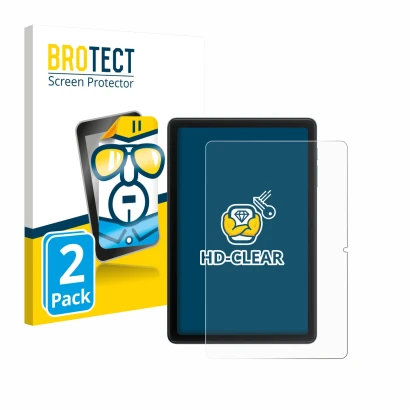 Face avant d’un emballage produit avec le logo de la marque BROTECT. À côté, l’appareil Blackview Tab 20 WiFi est représenté a
