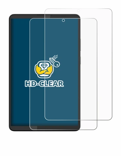 Image de l'appareil Lenovo Tab One 8.7" avec une grande variété de protections d'écran.