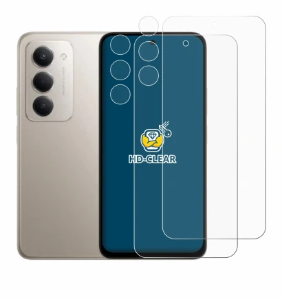 Image de l'appareil Xiaomi Redmi 15 (Avant+Caméra) avec une grande variété de protections d'écran.