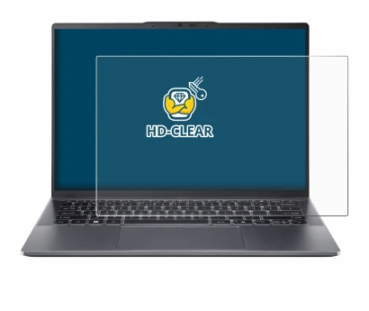 Image de l'appareil Acer Swift Go 14 OLED avec une grande variété de protections d'écran.