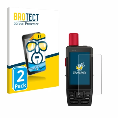Face avant d’un emballage produit avec le logo de la marque BROTECT. À côté, l’appareil Garmin GPSMAP H1i Plus est représenté
