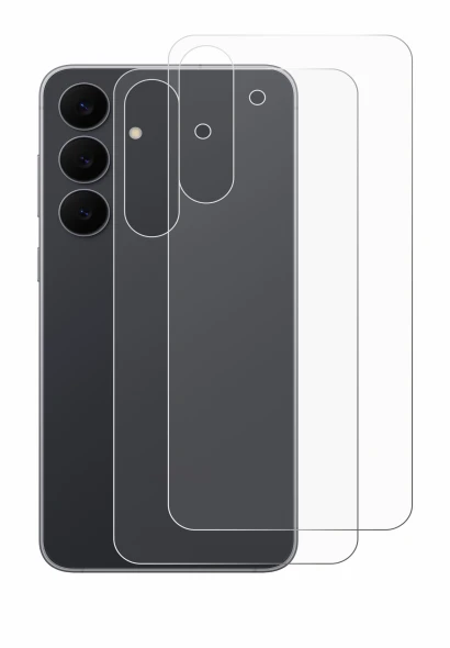 Image de l'appareil Samsung Galaxy S25 FE (Arrière) avec une grande variété de protections d'écran.