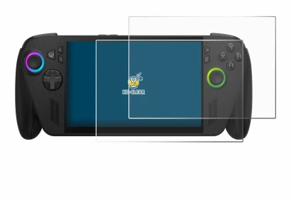 Image de l'appareil ASUS ROG Ally X 2025 avec une grande variété de protections d'écran.