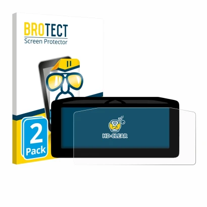 Face avant d’un emballage produit avec le logo de la marque BROTECT. À côté, l’appareil Ducati Panigale V4 2025 est représenté