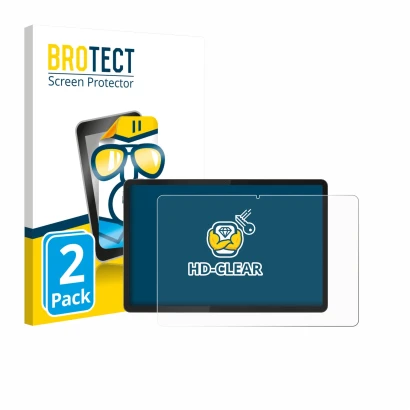 Face avant d’un emballage produit avec le logo de la marque BROTECT. À côté, l’appareil Lenovo Idea Tab Plus 12.1" est représe