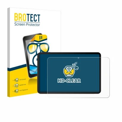 Face avant d’un emballage produit avec le logo de la marque BROTECT. À côté, l’appareil Doogee Tab G6 Max est représenté avec