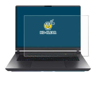 Image de l'appareil ASUS ROG Strix G16 2025 avec une grande variété de protections d'écran.