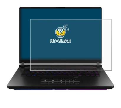 Image de l'appareil ASUS ROG Strix SCAR 18 2025 avec une grande variété de protections d'écran.