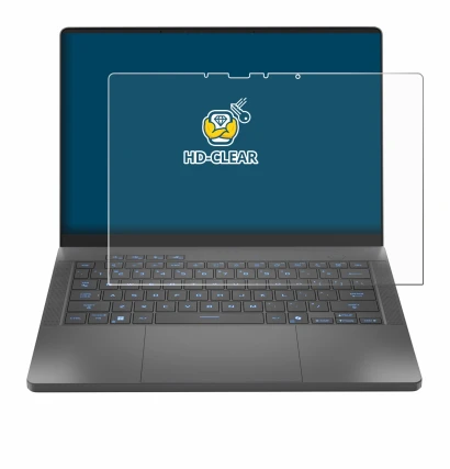 Image de l'appareil ASUS ROG Zephyrus G14 2025 GA403 avec une grande variété de protections d'écran.