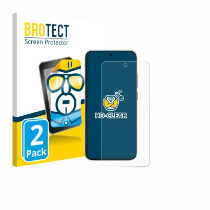 Face avant d’un emballage produit avec le logo de la marque BROTECT. À côté, l’appareil Xiaomi Redmi Note 15 Pro 4G est représ