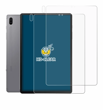 Image de l'appareil Samsung Galaxy Tab S6 2020 (Avant+Caméra) avec une grande variété de protections d'écran.