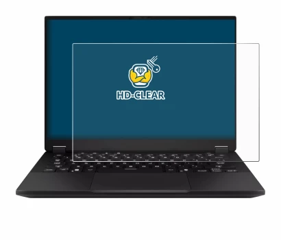 Image de l'appareil ASUS TUF Gaming A14 avec une grande variété de protections d'écran.