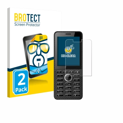 Face avant d’un emballage produit avec le logo de la marque BROTECT. À côté, l’appareil Energizer E288S est représenté avec la