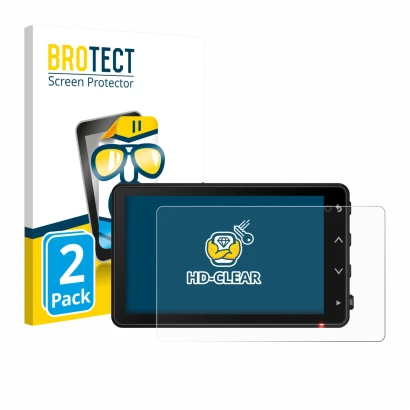 Face avant d’un emballage produit avec le logo de la marque BROTECT. À côté, l’appareil Garmin Catalyst 2 est représenté avec