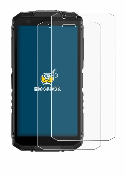 Image de l'appareil Doogee Fire 3 avec une grande variété de protections d'écran.