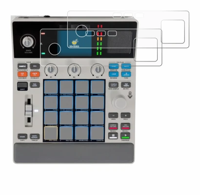 Image de l'appareil Akai MPC Sample avec une grande variété de protections d'écran.