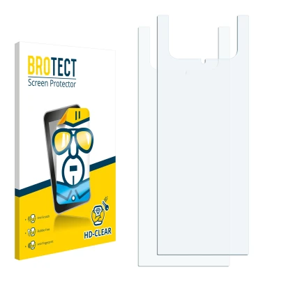Face avant d’un emballage produit avec le logo de la marque BROTECT. À côté se trouve la protection d’écran correspondante.