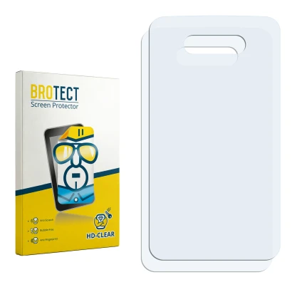Face avant d’un emballage produit avec le logo de la marque BROTECT. À côté se trouve la protection d’écran correspondante.