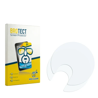 Face avant d’un emballage produit avec le logo de la marque BROTECT. À côté se trouve la protection d’écran correspondante.