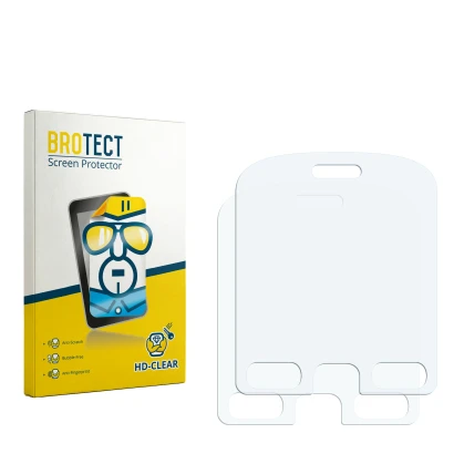 Face avant d’un emballage produit avec le logo de la marque BROTECT. À côté se trouve la protection d’écran correspondante.