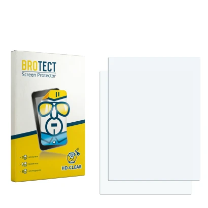 Face avant d’un emballage produit avec le logo de la marque BROTECT. À côté se trouve la protection d’écran correspondante.