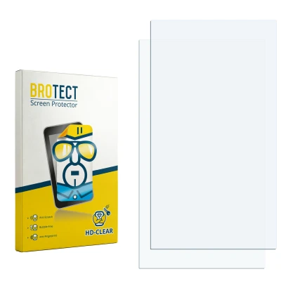 Face avant d’un emballage produit avec le logo de la marque BROTECT. À côté se trouve la protection d’écran correspondante.