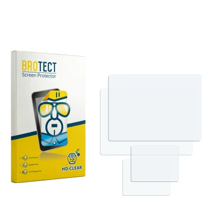 Face avant d’un emballage produit avec le logo de la marque BROTECT. À côté se trouve la protection d’écran correspondante.